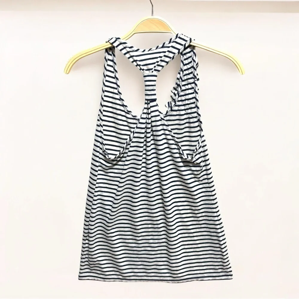 Striped Racerback Top with Ruffle Detail - Picture 6 of 10